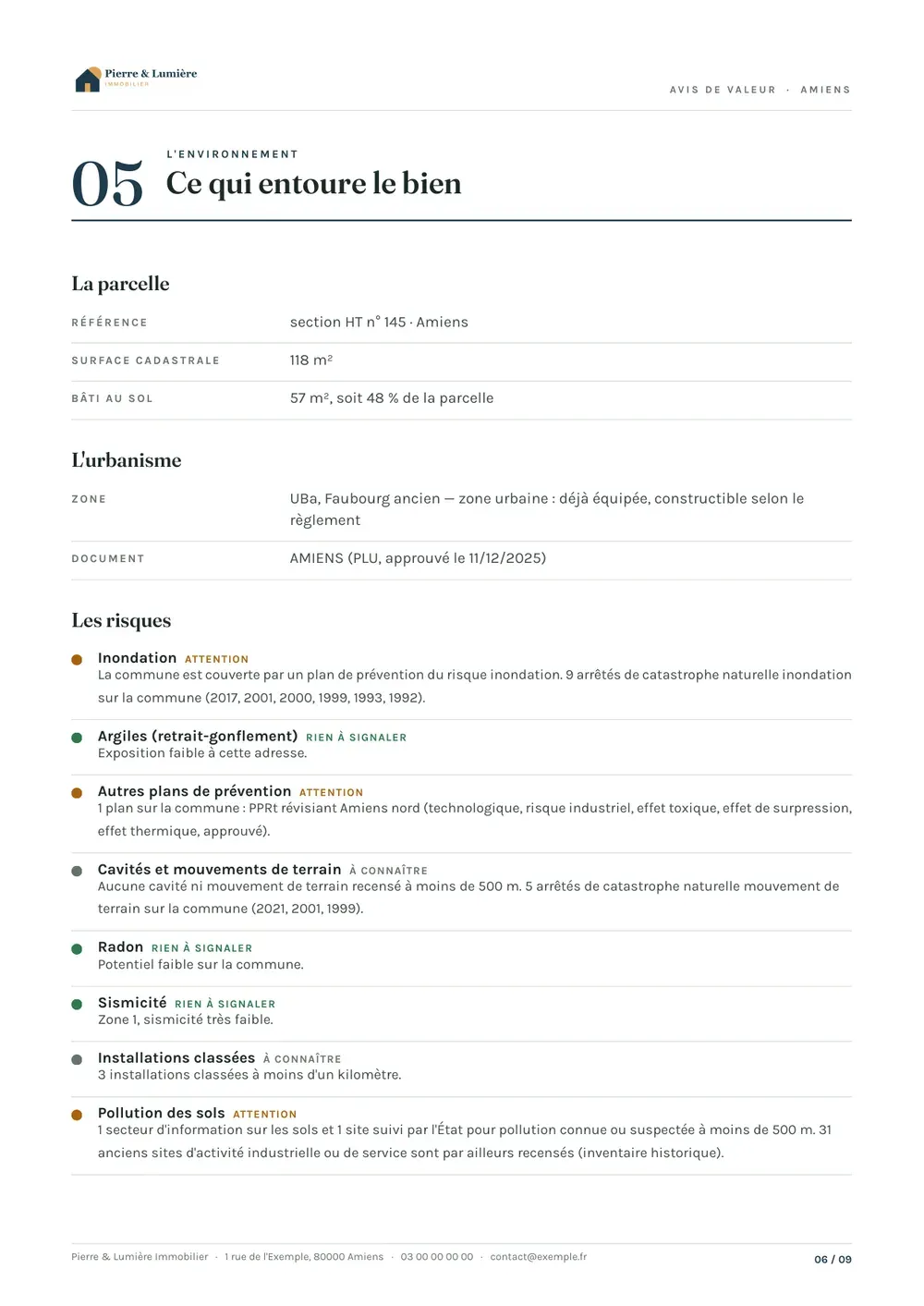 Page environnement : urbanisme et risques